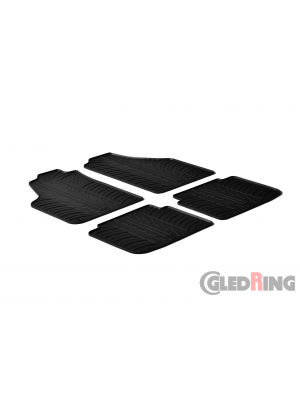 Original Gledring Passform Fußmatten Gummimatten 4 Tlg.+Fixing - Fiat Idea 2006->
